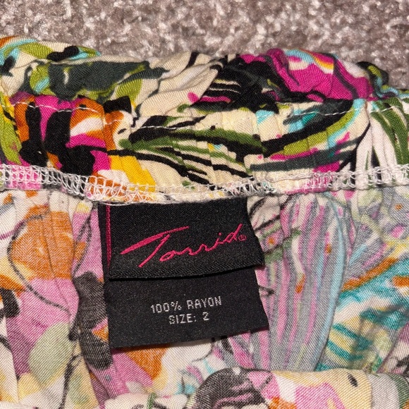 Strapless size 2 torrid floral maxi dress - Picture 2 of 3